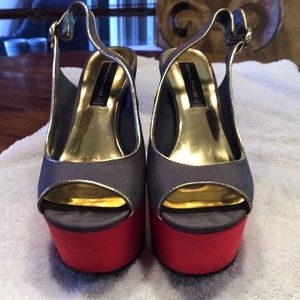 STEVEN by Steve Madden Multi Colored Wedge Sandals